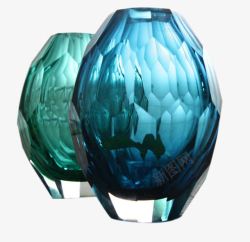 伊莎世家特雷勒花瓶棱角超质感透明玻璃花瓶高清图片