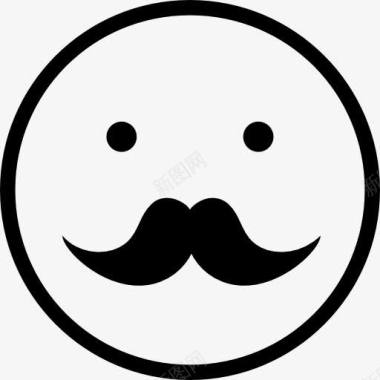 男小胡子的男性的表情符号图标图标