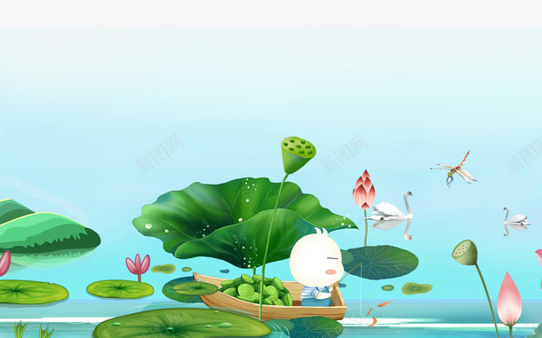 创意卡通手绘二十四节气配景psd免抠素材_88icon https://88icon.com 二十四节气 传统节气 农历小暑 创意卡通手绘二十四节气配景免抠图免费下载 垂钓 夏天 夏季 手绘竹子 荷叶 荷花