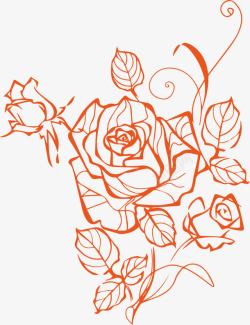 玫瑰花海玫瑰素描高清图片