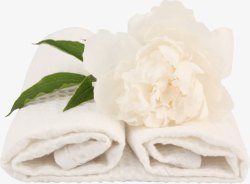 白色毛巾花朵素材