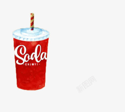 碳酸饮品手绘可乐图案高清图片