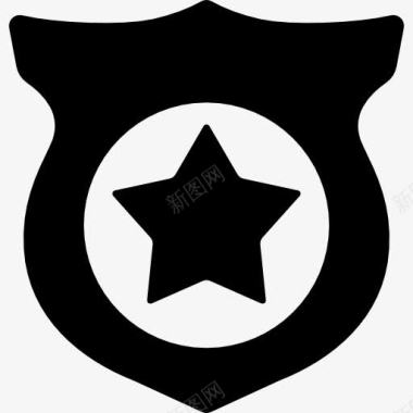 安全警察徽章图标图标