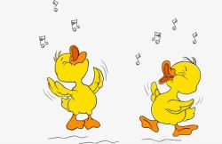 黄色的小鸭子唱歌的小鸭子高清图片