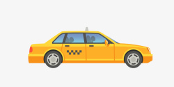出租车黄色卡通黄色出租车高清图片