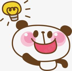 聪明的小熊猫素材