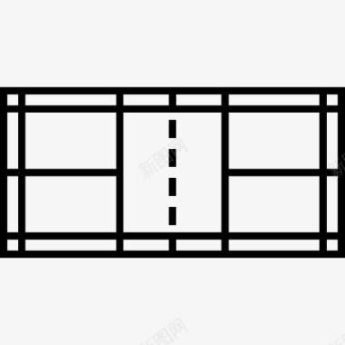 木制场地羽毛球场图标图标