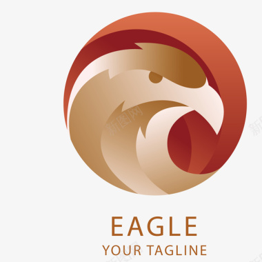 爬行类动物eaglelogo矢量图图标图标