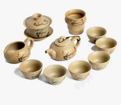 陶瓷茶具组合10件套素材