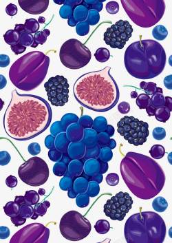 紫色系水果背景素材