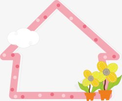 房子花盆花盆房子高清图片