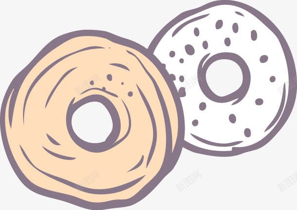 卡通手绘线条甜甜圈png免抠素材_88icon https://88icon.com png图片 卡通 手绘 甜甜圈 甜食 线条 零食