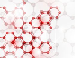 红色分子背景装饰矢量图素材