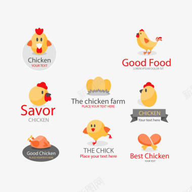 折纸动物鸡可爱卡通小雏鸡标识图标图标