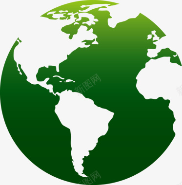 绿色环保地球矢量图图标图标