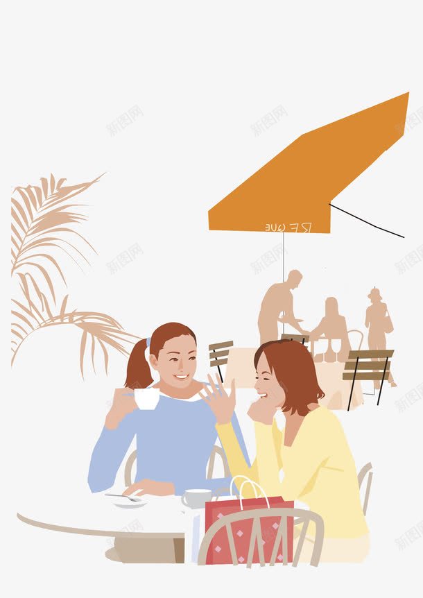 露天咖啡厅png免抠素材_88icon https://88icon.com 咖啡厅 咖啡馆 喝咖啡 室外 室外咖啡 遮阳伞 露天 露天咖啡厅