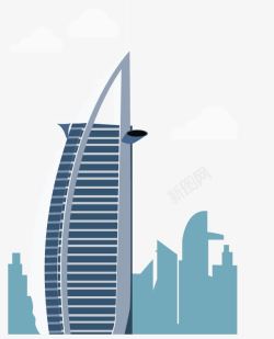 迪拜旅游帆船酒店素材