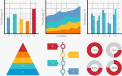 概率统计分析图表矢量图素材