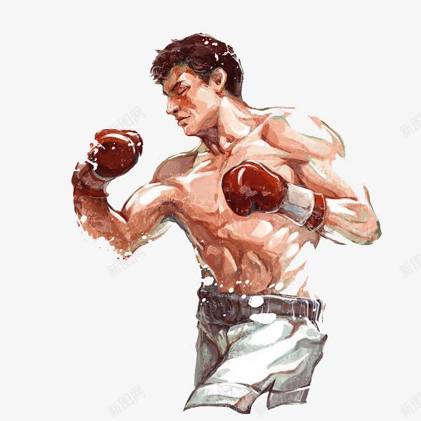 拳击运动员png免抠素材_88icon https://88icon.com 击拳 拳击 男性 肌肉 运动员