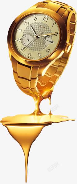 金色手表商业财富地产海报素材