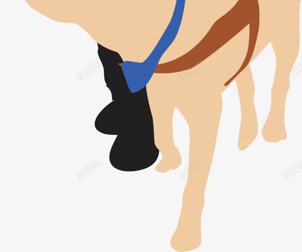 黑色扁平导盲犬盲人png免抠素材_88icon https://88icon.com 人物剪影 全球助残日 卡通导盲犬 导盲犬 残疾 盲人 瞎子