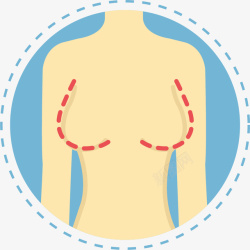 整形胸部胸部扩张卡通整形图标高清图片