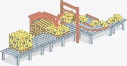 货运流程工厂装箱流程高清图片