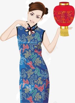 中国古典旗袍美女素材