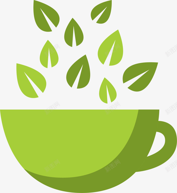 绿色春季茶叶茶杯png免抠素材_88icon https://88icon.com 早茶 春茶 茶叶 茶杯 茶楼 茶艺 茶馆 装饰图案