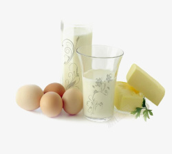 鸡蛋加牛奶素材