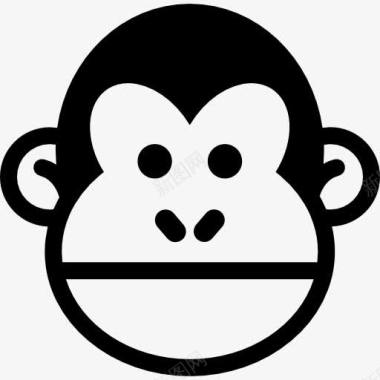 黑猴子黑猩猩面对巴西图标图标