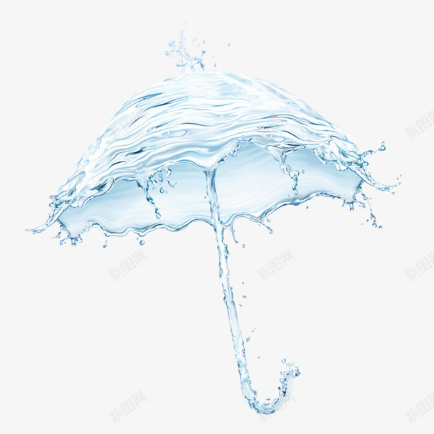 水滴雨伞特效装饰png免抠素材_88icon https://88icon.com 下雨天 水滴 水花特效 雨伞