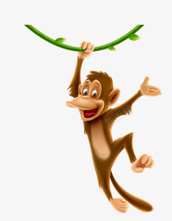 棕色猴子素材呆萌棕色猴子高清图片