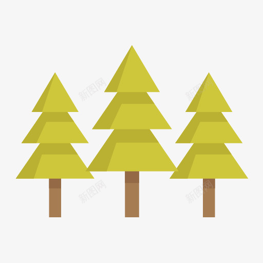 三颗松树png免抠素材_88icon https://88icon.com 三角形 儿童手绘 插图 松树 树 树木 梯形 立体梯形 简易树