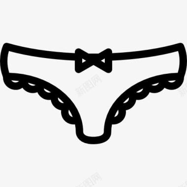 女性服装内裤花边图标图标