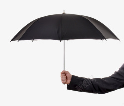 拿雨伞的人黑色雨伞高清图片