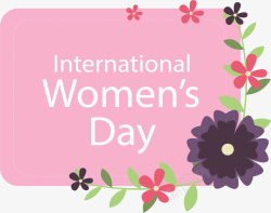 粉红国际妇女节海报素材
