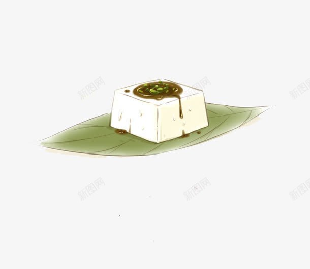 卡通手绘豆腐png免抠素材_88icon https://88icon.com 卡通 吃货 大餐 手绘 插画 美食 食物 餐饮