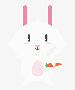 胡萝卜LOGO胡萝卜小白兔儿童LOGO白嫩可矢量图图标高清图片