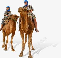 沙漠旅行人物骆驼素材