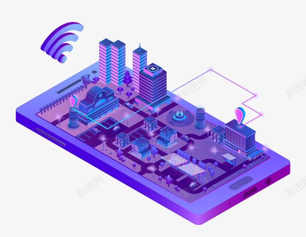 手机信号矢量图eps免抠素材_88icon https://88icon.com 3D PNG免抠图下载 WIFI 导航 装饰 路线 矢量图