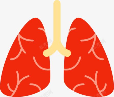 红色肺部图标图标