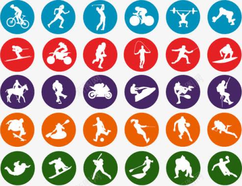 体育运动圆形标图标图标