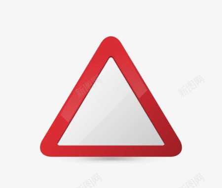 红色三角形背景红色预警图标图标