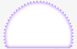 紫色发光半圆形素材