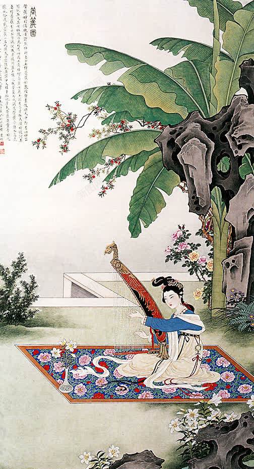 侍女画png免抠素材_88icon https://88icon.com 中国画 侍女画 古代侍女 唯美细致国画 宣纸画 工笔人物画 工笔细描 诗情画意