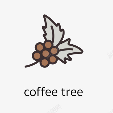 各种果实可爱的咖啡果子图标图标