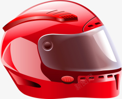 红色卡通头盔装饰素材