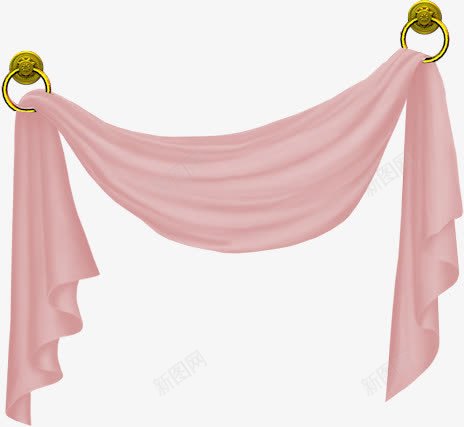 粉色婚礼装饰门帘png免抠素材_88icon https://88icon.com 布艺 粉色 纱布 装饰