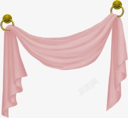 粉色婚礼装饰门帘素材